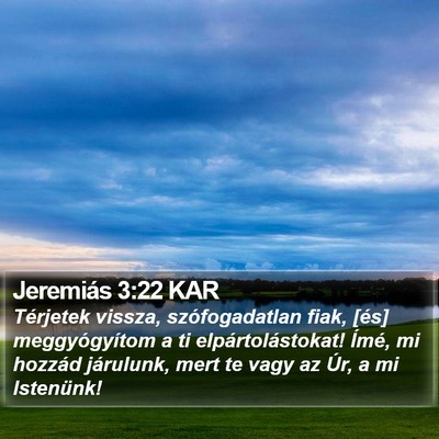 Jeremiás 3:22 KAR Bible Verse Image