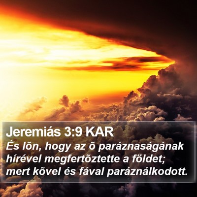 Jeremiás 3:9 KAR Bible Verse Image