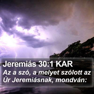 Jeremiás 30:1 KAR Bible Verse Image