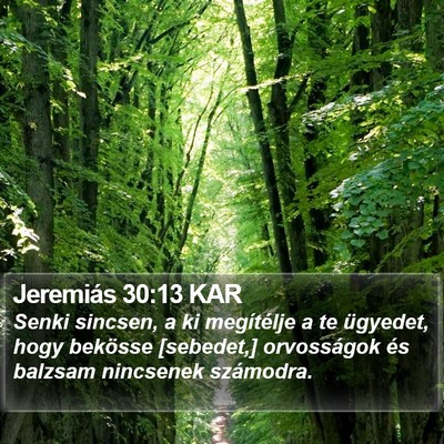 Jeremiás 30:13 KAR Bible Verse Image