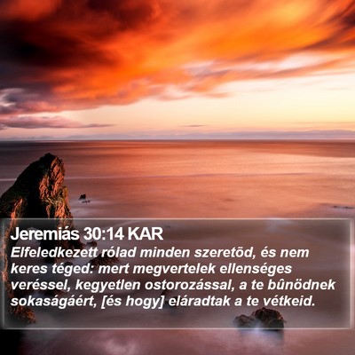 Jeremiás 30:14 KAR Bible Verse Image