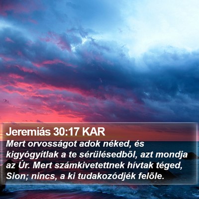 Jeremiás 30:17 KAR Bible Verse Image