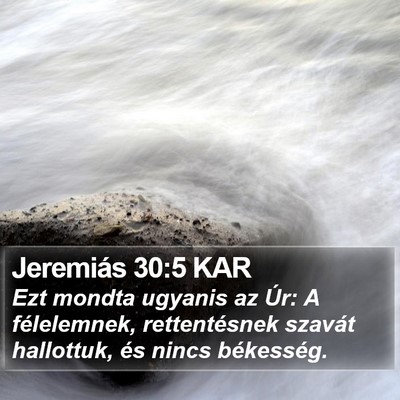Jeremiás 30:5 KAR Bible Verse Image