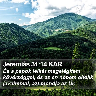 Jeremiás 31:14 KAR Bible Verse Image
