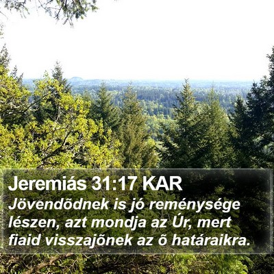 Jeremiás 31:17 KAR Bible Verse Image