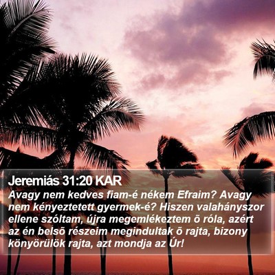 Jeremiás 31:20 KAR Bible Verse Image