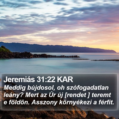 Jeremiás 31:22 KAR Bible Verse Image