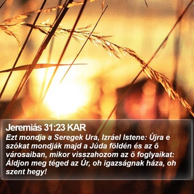 Jeremiás 31:23 KAR Bible Verse Image
