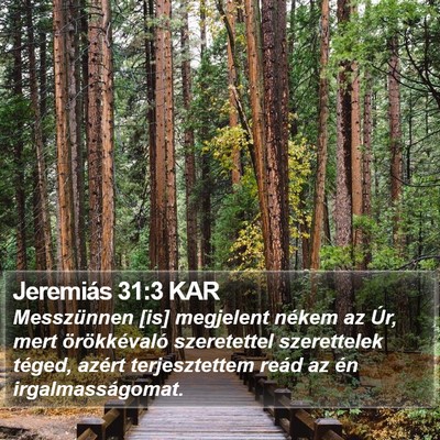 Jeremiás 31:3 KAR Bible Verse Image