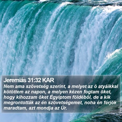 Jeremiás 31:32 KAR Bible Verse Image