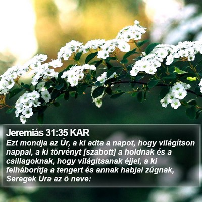 Jeremiás 31:35 KAR Bible Verse Image