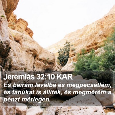 Jeremiás 32:10 KAR Bible Verse Image