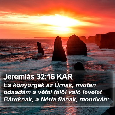 Jeremiás 32:16 KAR Bible Verse Image