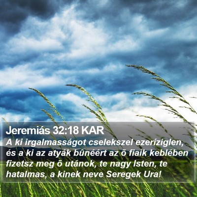 Jeremiás 32:18 KAR Bible Verse Image
