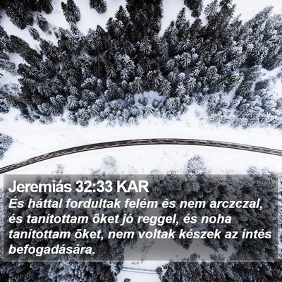 Jeremiás 32:33 KAR Bible Verse Image