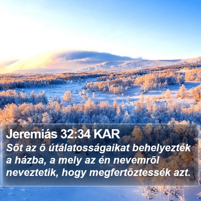 Jeremiás 32:34 KAR Bible Verse Image