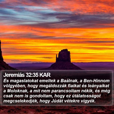 Jeremiás 32:35 KAR Bible Verse Image