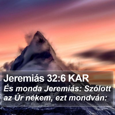 Jeremiás 32:6 KAR Bible Verse Image