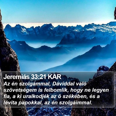 Jeremiás 33:21 KAR Bible Verse Image