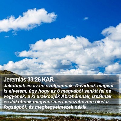 Jeremiás 33:26 KAR Bible Verse Image