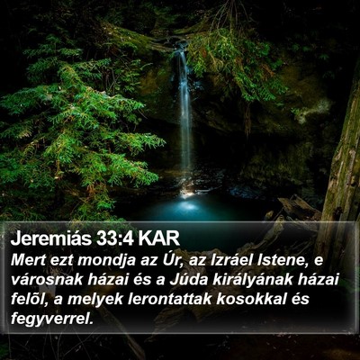 Jeremiás 33:4 KAR Bible Verse Image