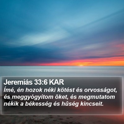 Jeremiás 33:6 KAR Bible Verse Image