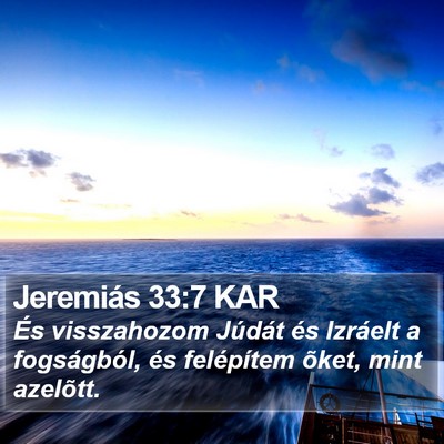 Jeremiás 33:7 KAR Bible Verse Image