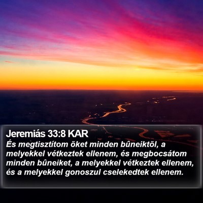 Jeremiás 33:8 KAR Bible Verse Image