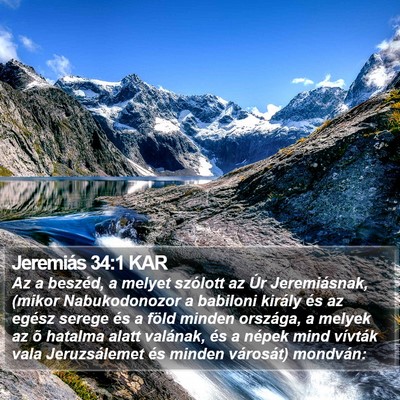 Jeremiás 34:1 KAR Bible Verse Image