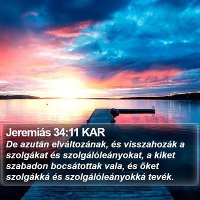Jeremiás 34:11 KAR Bible Verse Image