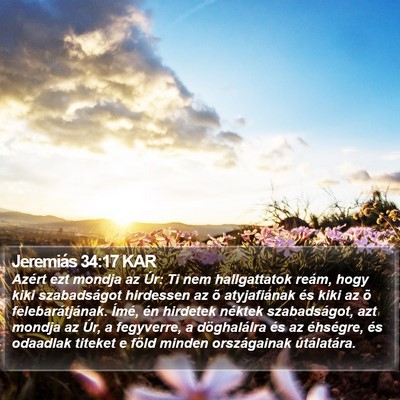 Jeremiás 34:17 KAR Bible Verse Image