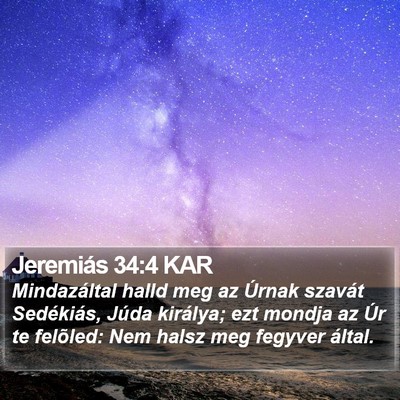 Jeremiás 34:4 KAR Bible Verse Image