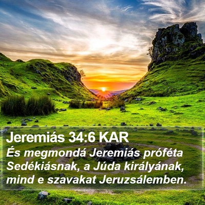 Jeremiás 34:6 KAR Bible Verse Image