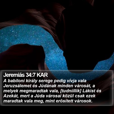 Jeremiás 34:7 KAR Bible Verse Image