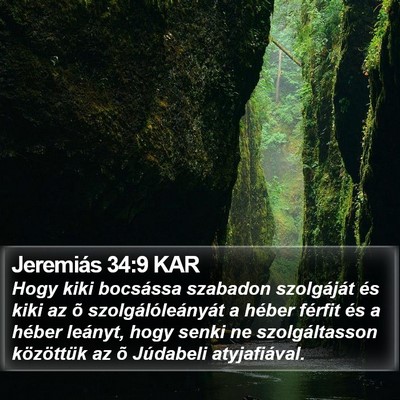 Jeremiás 34:9 KAR Bible Verse Image