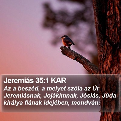 Jeremiás 35:1 KAR Bible Verse Image