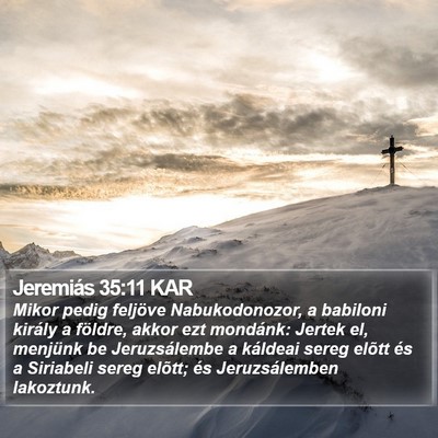 Jeremiás 35:11 KAR Bible Verse Image