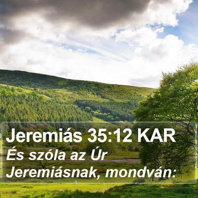 Jeremiás 35:12 KAR Bible Verse Image