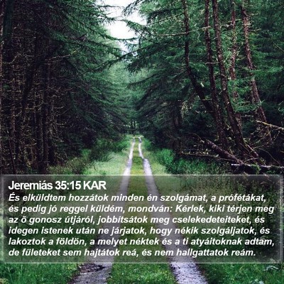 Jeremiás 35:15 KAR Bible Verse Image