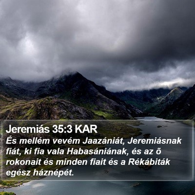Jeremiás 35:3 KAR Bible Verse Image