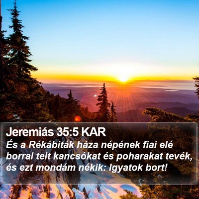 Jeremiás 35:5 KAR Bible Verse Image