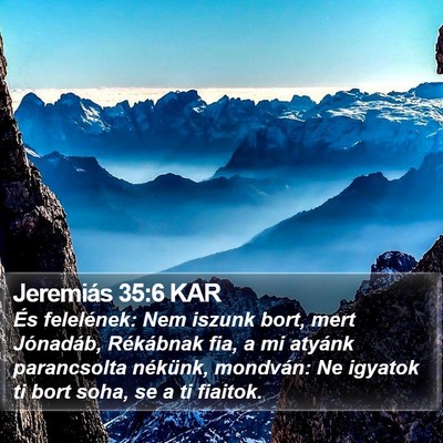 Jeremiás 35:6 KAR Bible Verse Image