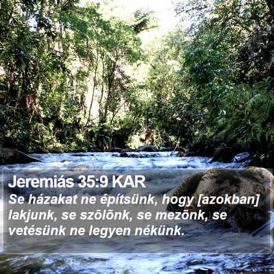 Jeremiás 35:9 KAR Bible Verse Image