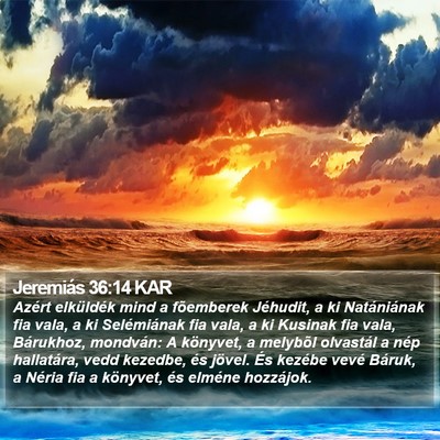 Jeremiás 36:14 KAR Bible Verse Image