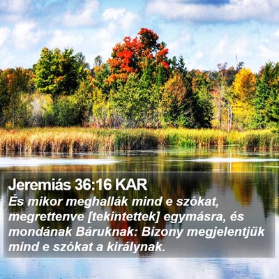 Jeremiás 36:16 KAR Bible Verse Image