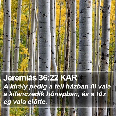 Jeremiás 36:22 KAR Bible Verse Image