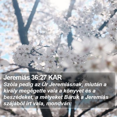 Jeremiás 36:27 KAR Bible Verse Image