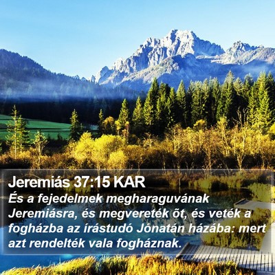 Jeremiás 37:15 KAR Bible Verse Image