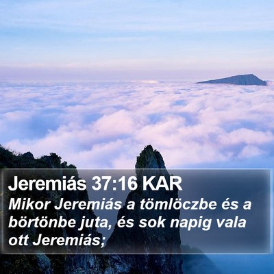 Jeremiás 37:16 KAR Bible Verse Image