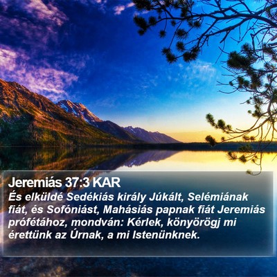 Jeremiás 37:3 KAR Bible Verse Image